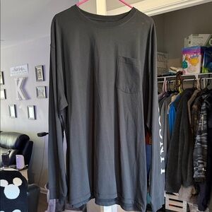 Men's Long-Sleeve Pocket Tee - Black (Unbranded)